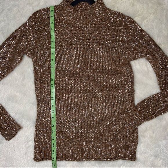 Sz Xs Banana Republic Tan Yarn Silver Sweater - Picture 3 of 6